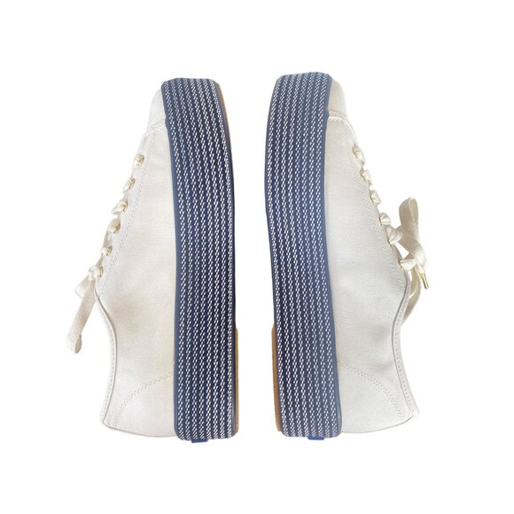 Keds Women's Triple Up Webbing Canvas Sneaker Women's 10 White Navy - Picture 4 of 14